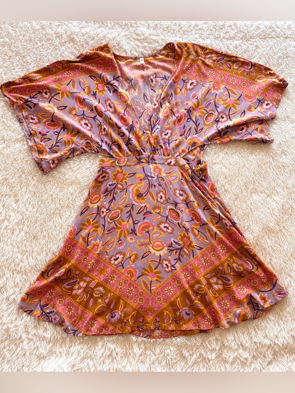 SPELL & THE GYPSY Medium Pink Floral Print Lolita Cut Out Mini Dress